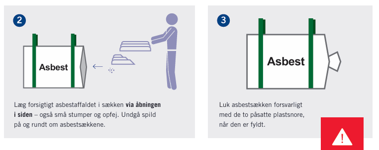 bortskaffelse af asbest tag